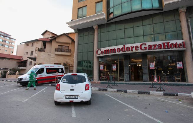 March 21, 2020, Gaza City, Gaza Strip, Palestinian Territory: A general view show Commodore Gaza Hotel, after preventive measures are taken against the coronavirus, in Gaza city on March 21, 2020. Gazans may be trying to make light of coronavirus on social media, comparing lockdowns to the Israeli blockade, but fears are growing of a disastrous outbreak in the Palestinian territory. With movement in and out of the territory severely restricted since long before the pandemic emerged, the Gaza Strip is perhaps one of the few places on earth with a chance of staying virus-free Gaza City Palestinian Territory - ZUMAap3_ 20200321_zaf_ap3_030 Copyright: xMahmoudxAjjourx