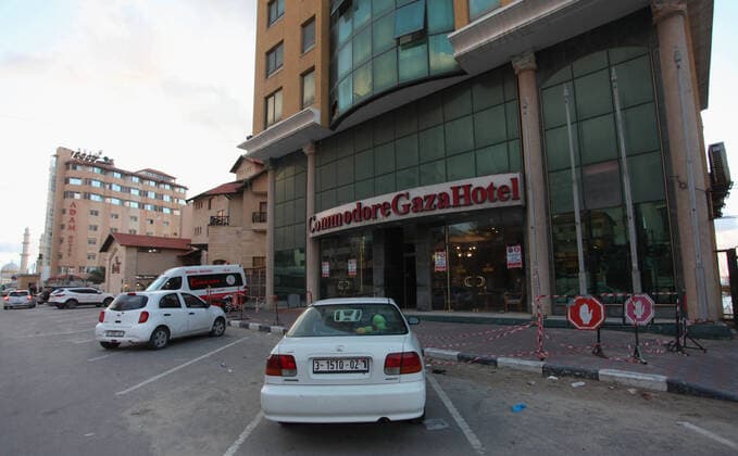 March 21, 2020, Gaza City, Gaza Strip, Palestinian Territory: A general view show Commodore Gaza Hotel, after preventive measures are taken against the coronavirus, in Gaza city on March 21, 2020. Gazans may be trying to make light of coronavirus on social media, comparing lockdowns to the Israeli blockade, but fears are growing of a disastrous outbreak in the Palestinian territory. With movement in and out of the territory severely restricted since long before the pandemic emerged, the Gaza Strip is perhaps one of the few places on earth with a chance of staying virus-free Gaza City Palestinian Territory - ZUMAap3_ 20200321_zaf_ap3_032 Copyright: xMahmoudxAjjourx