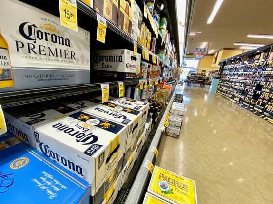 March 30, 2020, Santa Barbara, California, U.S: Coronavirus Kills Corona Beer Sales: ..Corona Beer is still on the shelves at Safeway in Goleta, CA, but not for long. On Thursday Grupo Modelo, the maker of the beer and a subsidiary of Anheuser-Busch InBev, announced it was temporarily ending production and marketing of Corona Beer, along with its other brands like Pacifica and Models Beer, as a result of the Mexican government s decision to suspend all non-essential activities for the next month in an attempt to slow the spread of coronavirus throughout the country. Santa Barbara U.S. - ZUMAk144 20200330_znp_k144_021 Copyright: xAmyxKatzx