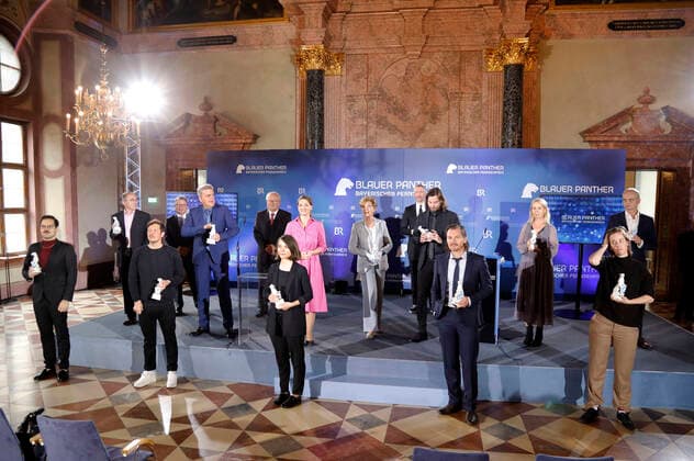 David Grabowski, Friedrich Scherer, Thilo Mischke, Klaus Schäfer, Florian Hartung, Otto Beierl, Maxine Brückner, Judith Gerlach, Carolin Reiber, Sebastian Pufpaff, Christian Klandt, Felix Klare, Katrin Bühlig, Pia Strietmann and Winfried Laasch at the presentation of the 32 Bavarian Television Award 2020 in the Munich Residence Munich, 14 10 2020 Foto:xD.xBedrosianx xFuturexImage