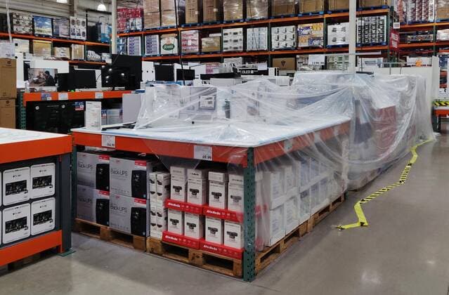 (210416) -- TORONTO, April 16, 2021 -- A section of non-essential items is closed in a store in Toronto, Canada, on April 16, 2021. On Friday afternoon, Canada reported 6,771 new cases of the COVID-19, bringing the cumulative total to 1,103,441, including 23,535 deaths, according to CTV. (Photo by Xinhua) CANADA-TORONTO-COVID-19-CASES ZouxZheng
