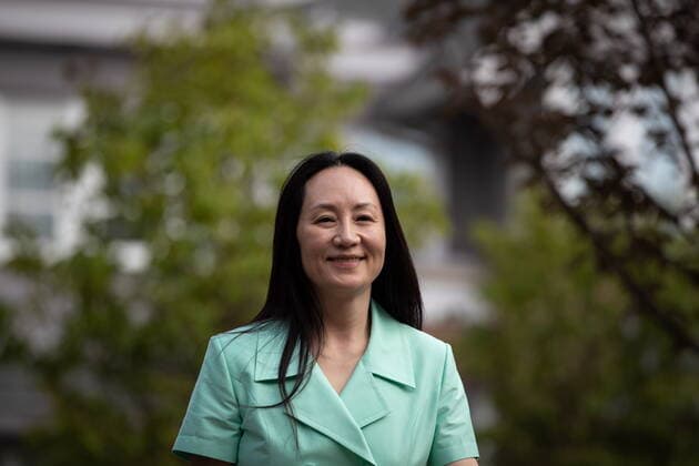 August 9, 2021, Vancouver, BC, Canada: Meng Wanzhou, chief financial officer of Huawei, smiles as she leaves home to attend her extradition hearing at B.C. Supreme Court, in Vancouver, on Monday, August 9, 2021. Vancouver Canada - ZUMAc35_ 20210809_zaf_c35_049 Copyright: xDarrylxDyckx