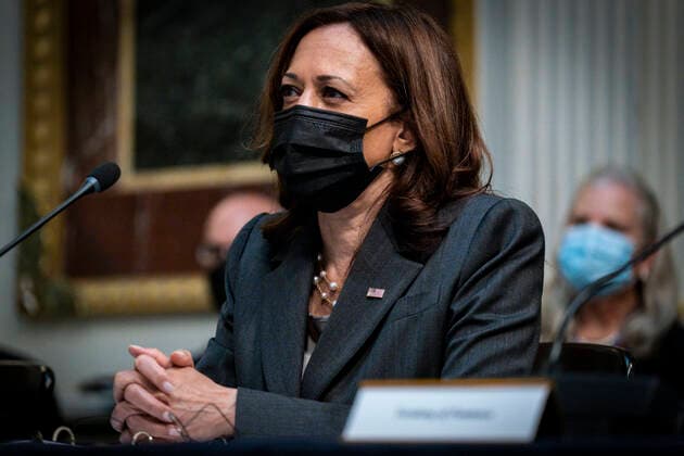 September 9, 2021, Washington, District of Columbia, USA: United States Vice President Kamala Harris looks on as Mexico Foreign Secretary Marcelo Ebrard, delivers opening remarks at the U.S.-Mexico High Level Economic Dialogue (HLED) in the Indian Treaty Room of the Eisenhower Executive Office Building in Washington, DC on September 9, 2021. Secretary of State Antony Blinken, Secretary of Commerce Gina Raimondo, Homeland Security Secretary Alejandro Mayorkas, U.S. Trade Representative Katherine Tai, USAID Administrator Samantha Power, and U.S. Ambassador to Mexico Ken Salazar also participated Washington USA - ZUMAs152 20210909_zaa_s152_006 Copyright: xPetexMarovichx