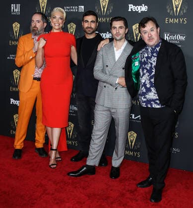 Television Academy s Reception To Honor 73rd Emmy Award Nominees NORTH HOLLYWOOD, LOS ANGELES, CALIFORNIA, USA - SEPTEMBER 17: Brendan Hunt, Hannah Waddingham, Brett Goldstein, Phil Dunster and Jeremy Swift arrive at the Television Academy s Reception To Honor 73rd Emmy Award Nominees held at The Academy of Television Arts and Sciences on September 17, 2021 in North Hollywood, Los Angeles, California, United States. North Hollywood California United States collin-televisi210917_npkSX Copyright: xImagexPressxAgencyx