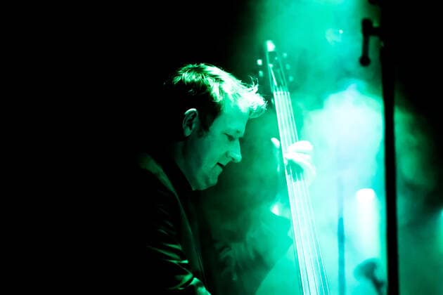 Concert by Bohren Der Club of Gore , Festival opening SONIC MORGUE, Silent Green Berlin Bohren Der Club of Gore , Morten Gass Organ, Mellotron, Fender Rhodes, Baritone Guitar, Drums Robin Rodenberg Double Bass, Drums Christoph Clöser Saxophone, Fender Rhodes, Piano, Vibraphone, Drums