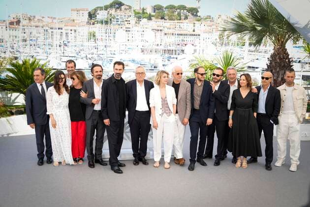 IPP Photo Daniele Cifala™ Cannes 18 05 2022 Exterior Night Photocall The 75th Annual Cannes Film Festival in the photo Carlo Fuortes, Daniela Marra, Andrea Occhipinti, Michelle Rejwan, Pier Giorgio Bellochio, Fabrizio Gifuni, Marco Bellacchio, Margherita Buy, Toni Servillo, Fausto Russo Alesi, Simone Gat 0