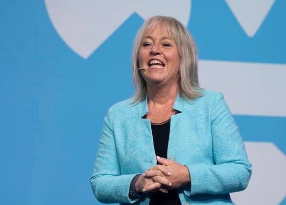May 28, 2022, DRUMMONDVILLE, PQ, Canada: Coalition Avenir Quebec animator Caroline Saint-Hilaire speaks at the opening of the annual congress, in Drummondville, Que., Saturday, May 28, 2022. Saint-Hilaire, a former Bloc Quebecois MP, former Longueil mayor and television political analyst will run as candidate for the CAQ in the fall election. DRUMMONDVILLE Canada - ZUMAc35_ 20220528_zaf_c35_012 Copyright: xJacquesxBoissinotx