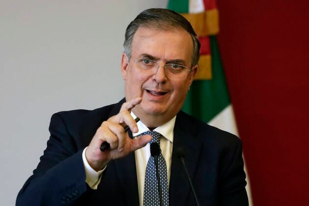 June 7, 2022, Mexico City, Mexico City, Mexico: June 7, 2022, Mexico City, Mexico: Mexico s Foreign Minister Marcelo Ebrard Casaubon talks during a briefing conference at the Foreign Ministry for announce he will participate in the IX Summit of the Americas, on behalf of Mexico s President Andro s Manuel Lo³pez Obrador and indicate that the relationship with the U.S. government is good. On Jun 7, 2022 In Mexico City, Mexico. Mexico City Mexico - ZUMAe321 20220607_zia_e321_002 Copyright: xLuisxBarronx xEyepixxGroupx