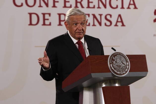 June 17, 2022, Mexico City, Mexico City, Mexico: June 17, 2022, Mexico City, Mexico: Mexicoâ€⠢s President, Andres Manuel Lopez Obrador gesticulates while talk during his daily morning briefing conference at National Palace. on June 17, 2022 in Mexico City, Mexico. Mexico City Mexico - ZUMAe321 20220617_zia_e321_003 Copyright: xIsmaelxRosas xEyepixxGroupx