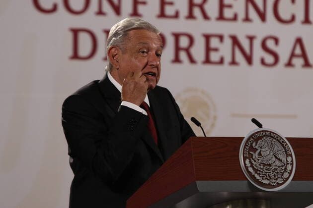 June 17, 2022, Mexico City, Mexico City, Mexico: June 17, 2022, Mexico City, Mexico: Mexicoâ€⠢s President, Andres Manuel Lopez Obrador gesticulates while talk during his daily morning briefing conference at National Palace. on June 17, 2022 in Mexico City, Mexico. Mexico City Mexico - ZUMAe321 20220617_zia_e321_005 Copyright: xIsmaelxRosas xEyepixxGroupx