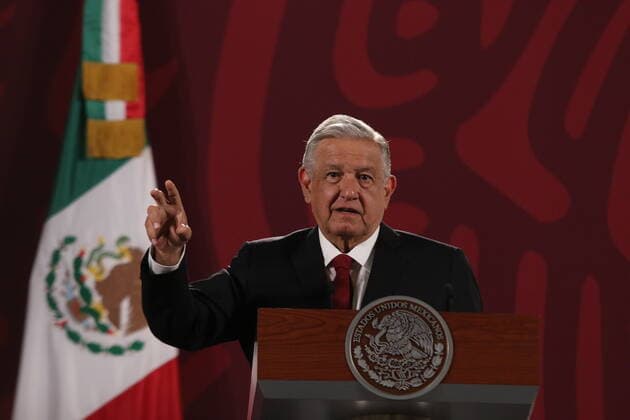 June 17, 2022, Mexico City, Mexico City, Mexico: June 17, 2022, Mexico City, Mexico: Mexicoâ€⠢s President, Andres Manuel Lopez Obrador gesticulates while talk during his daily morning briefing conference at National Palace. on June 17, 2022 in Mexico City, Mexico. Mexico City Mexico - ZUMAe321 20220617_zia_e321_008 Copyright: xIsmaelxRosas xEyepixxGroupx