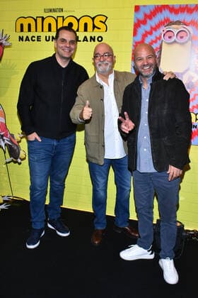 June 26, 2022, Mexico City, Mexico City, Mexico: June 26, 2022, Mexico City, Mexico: (L-R) Christian Martinoli, Andres Bustamante, Luis Garcia attend at the red carpet of Minions: The Rise of Gru film premiere at Cinemex Antara. on June 26, 2022 in Mexico City, Mexico. Mexico City Mexico - ZUMAe321 20220626_zia_e321_029 Copyright: xCarlosxTischlerx xEyepixxGroupx