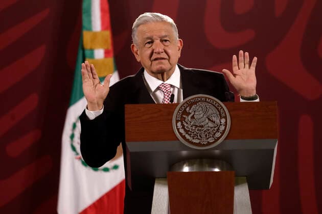 July 15, 2022, Mexico City, Mexico City, Mexico: July 15, 2022, Mexico City, Mexico: Mexican President, Andres Manuel Lopez Obrador, talking during his daily briefing conference at the National Palace. on Jul 15, 2022 In Mexico City, Mexico. Mexico City Mexico - ZUMAe321 20220715_zia_e321_020 Copyright: xLuisxBarronx xEyepixxGroupx