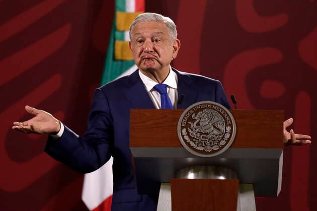 July 20, 2022, Mexico City, Mexico City, Mexico: July 20, 2022, Mexico City, Mexico: Mexican President, Andres Manuel Lopez Obrador, talks at the daily morning press conference during the presentation of the monthly security report at the National Palace. on July 20, 2022 in Mexico City, Mexico. Mexico City Mexico - ZUMAe321 20220720_zia_e321_030 Copyright: xLuisxBarronx xEyepixxGroupx