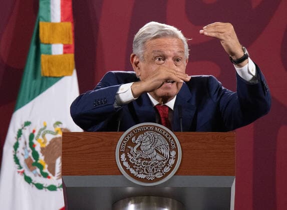 August 9, 2022, Mexico City, Mexico City, Mexico: August 9, 2022, Mexico City, Mexico: Mexican President Andres Manuel Lopez Obrador, during his morning press conference on Tuesday at National Palace. on August 9, 2022 in Mexico City, Mexico. Mexico City Mexico - ZUMAe321 20220809_zia_e321_014 Copyright: xAlexxDalton xEyepixxGroupx