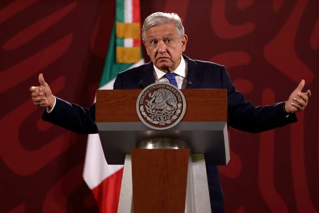 Mexiko, Präsident Andres Manuel Lopez Obrador Pressekonferenz in Mexiko-Stadt August 15, 2022, Mexico City, Mexico City, Mexico: August 15, 2022, Mexico City, Mexico: Mexican President Andres Manuel Lopez Obrador during his message at the daily media conference at the National Palace in Mexico City, Mexico. on August 15, 2022 in Mexico City, Mexico Mexico City Mexico - ZUMAe321 20220815_zia_e321_031 Copyright: xLuisxBarronx xEyepixxGroupx