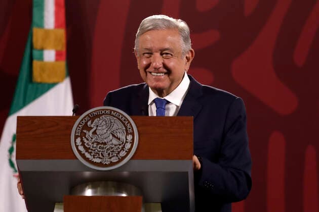 News Bilder des Tages Mexiko, Präsident Andres Manuel Lopez Obrador Pressekonferenz in Mexiko-Stadt August 15, 2022, Mexico City, Mexico City, Mexico: August 15, 2022, Mexico City, Mexico: Mexican President Andres Manuel Lopez Obrador during his message at the daily media conference at the National Palace in Mexico City, Mexico. on August 15, 2022 in Mexico City, Mexico Mexico City Mexico - ZUMAe321 20220815_zia_e321_033 Copyright: xLuisxBarronx xEyepixxGroupx