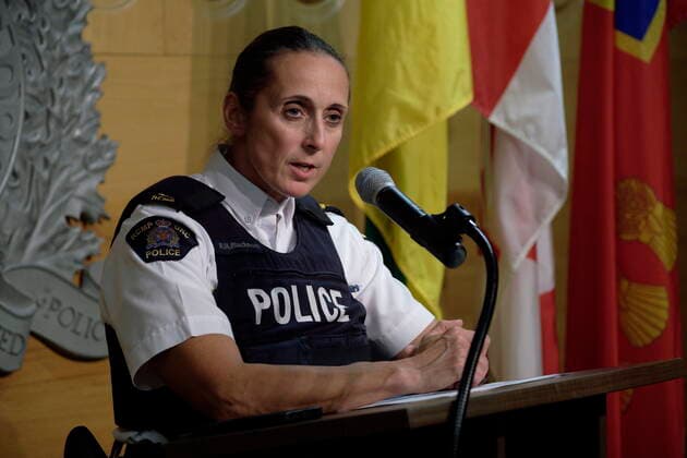 September 7, 2022, Regina, Saskatchewan, Canada: Assistant Commissioner Rhonda Blackmore speaks during a press conference at RCMP F Division Headquarters in Regina on Wednesday Sept. 7, 2022. Myles Sanderson, a suspect in a deadly series of stabbings in Saskatchewan, was caught by police on a highway, arrested, and died, RCMP said Wednesday. Regina Canada - ZUMAc35_ 20220907_zaf_c35_182 Copyright: xMichaelxBellx