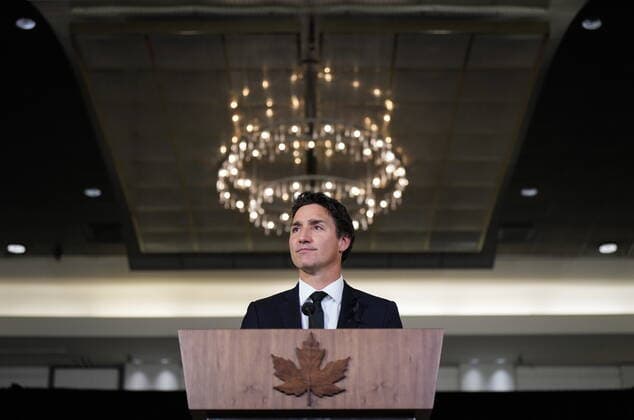 September 8, 2022, VANCOUVER, BC, CANADA: Canadian Prime Minister Justin Trudeau delivers a statement on the passing of Queen Elizabeth II, in Vancouver, on Thursday, September 8, 2022. Trudeau says the Queen was one of his favourite people in the world and she had an obvious love for Canada. He says she was thoughtful, wise, curious, helpful and funny and that he will miss their chats. VANCOUVER CANADA - ZUMAc35_ 20220908_zaf_c35_058 Copyright: xDarrylxDyckx