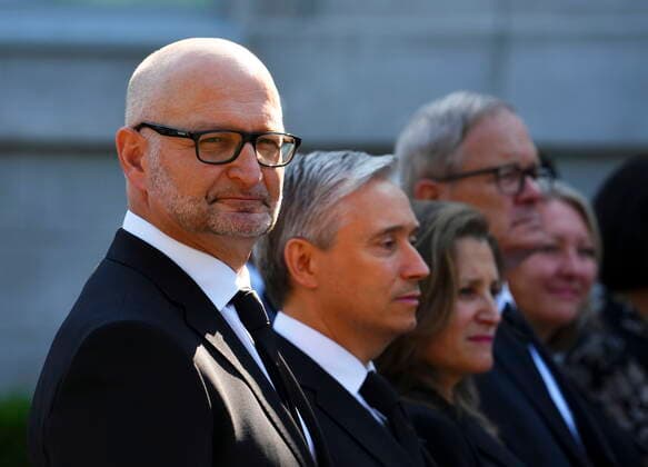 September 10, 2022, Ottawa, ON, CAN: Minister of Justice and Attorney General of Canada David Lametti joins cabinet as they take part in a ceremony to proclaim the accession of the new Sovereign, King Charles III, at Rideau Hall, in Ottawa, Saturday, Sept. 10, 2022. Ottawa CAN - ZUMAc35_ 20220910_zaf_c35_049 Copyright: xSeanxKilpatrickx