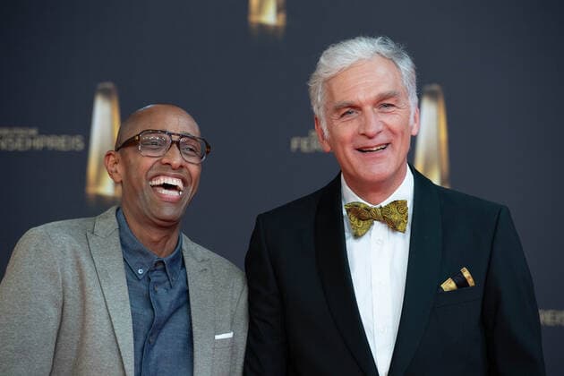f l Amiaz HABRU, presenter, Walter SITTLER, actor, red carpet, red carpet show, arrival, arrival, German Television Award, The German Television Award 2022, German Television Award 2022 in Cologne, on 14 09 2022