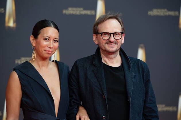 Minh Khai PHAN THI, actress, Milan PESCHEL, actor, red carpet, red carpet show, arrival, arrival, German Television Award, German Television Award 2022, German Television Award 2022 in Cologne, on 14 09 2022