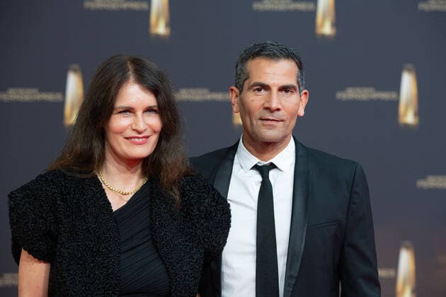 Mitri SIRIN, presenter, with wife Friederike, red carpet, red carpet show, arrival, arrival, German Television Award, German Television Award 2022, German Television Award 2022 in Cologne, on 14 09 2022