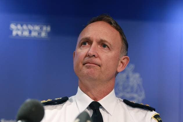 News Bilder des Tages January 20, 2023, SAANICH, BC, CAN: CORRECTS YEAR OF BANK SHOOTING INCIDENT TO 2022 in CAH300-312 OF JAN.20,2023 Saanich Police Chief Dean Duthie provides an update from their investigative findings into the BMO Bank of Montreal shooting that happened on June 28, 2022 between officers and the suspects. Members of media were invited to ask questions about that day during a press conference at the Saanich Police Department in Saanich, B.C., on Friday, January 20, 2023. SAANICH CAN - ZUMAc35_ 20230120_zaf_c35_041 Copyright: xChadxHipolitox