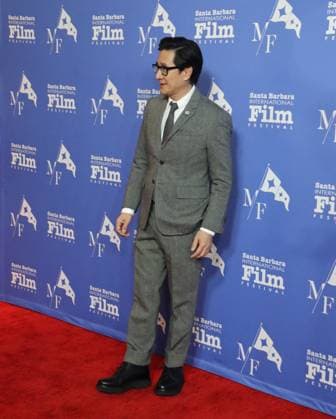 February 15, 2023, Santa Barbara, California, U.S: Ke Huy Quan, star of the highly acclaimed film â€oeEverything Everywhere All at Onceâ€Â, delights at the Santa Barbara International Film Festivalâ€⠢s Red Carpet on February 15, 2023, at the historic Arlington Theater, where he has come to accept the Virtuosos Award, which honors â€oeup-and-coming†actors for achieving a breakthrough performance. Santa Barbara U.S. - ZUMAk144 20230215_znp_k144_071 Copyright: xAmyxKatzx