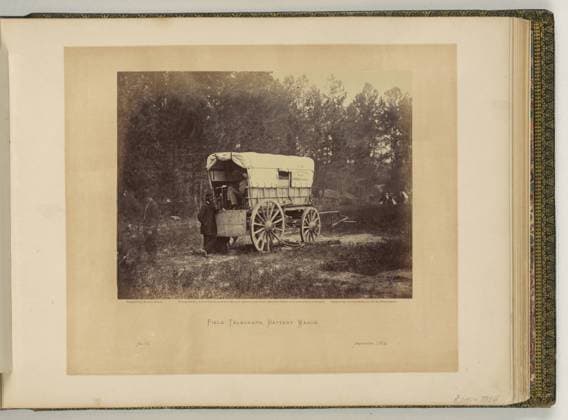 RECORD DATE NOT STATED Field telegraph battery wagon negative by David Knox, positive by A. Gardner.. Illus. in: Gardner s photographic sketch book of the war Alexander Gardner. Washington, D.C. : Philp & Solomons, c1866 , v. 2, no. 73, Copyright by A. Gardner, Title from item. United States, Army of the Potomac, 1860-1870, Carts & wagons, Virginia, 1860-1870, Telegraph, Virginia, 1860-1870, United States, History, Civil War, 1861-1865, Communications, United States, History, Civil War, 1861-1865, Equipment & supplies. Copyright: xpiemagsx civwarpietiff12032023-8736 !ACHTUNG AUFNAHMEDATUM GESCHÄTZT!