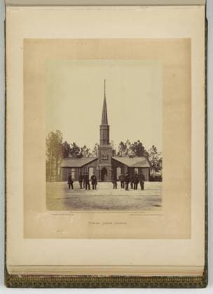 RECORD DATE NOT STATED Poplar Grove Church negative by T.H. O Sullivan ; positive by A. Gardner.. Illus. in: Gardner s photographic sketch book of the war Alexander Gardner. Washington, D.C. : Philp & Solomons, c1866 , v. 2, no. 74, Copyright by A. Gardner, Title from item. Churches, Virginia, 1860-1870, Poplar Grove (Va.), 1860-1870, United States, History, Civil War, 1861-1865, Engineering & construction. Copyright: xpiemagsx civwarpietiff12032023-8737 !ACHTUNG AUFNAHMEDATUM GESCHÄTZT!