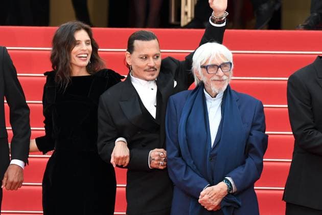 Pauline Pollman, Maiwenn, Diego Le Fur, Johnny Depp, Pierre Richard, Pascal Gregory, Benjamin Lavernhe - Jeanne du Barry premiere and opening ceremony, 76th Cannes Film Festival, France, Palais des Festivals et des Congres, La Croisette, Cannes FRANCE CELEBRITES : 76eme festival de Cannes - 16 05 2023