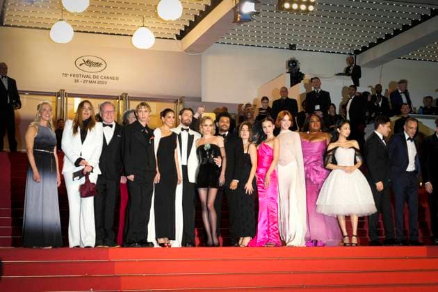 The Idol Red Carpet - The 76th Annual Cannes Film Festival Team members, Troye Sivan, Ashley Levindon, Sam Levinson, Lily-Rose Depp, Abel The Weeknd Tesfaye, Rachel Sennott, Suzanne Son, Harry Nef, Davine Joy Randolph, Sophie Mudd and guest attends The Idol Premiere Afterparty at the 76th annual Cannes film festival at Palm Beach on May 22, 2023 in Cannes, France. Cannes France Copyright: xDanielexCifalà x originalFilename: cifala-notitle230523_npgsq.jpg