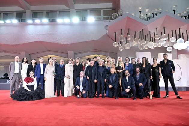 Venice Film Festival, Filming Italy Best Movie Award. Italy 03 Sep 2023 Edwige Fenech, Micaela Ramazzotti, Annabelle Belmondo, Alessandro Siani, Giacomo Poretti, Giovanni Storti, Tiziana Rocca, Alberto Barbera, Martina Stella, Giuseppe Battiston, Giorgio Tirabassi, Francesco Montanari, Donatella Finocchiaro , during red carpet of the Filming Italy Best Movie Award. 80th Venice Film Festival, Italy on September 03, 2023., Credit:Maria Laura Antonelli Avalon Italy, Venice Copyright: xMariaxLauraxAntonellix xAvalonx 0802831655