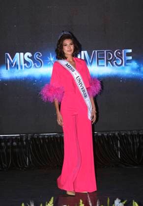 January 23, 2024, Mexico City, Mexico City, Mexico: From left to right: Olivia Quido, CEO of Miss Universe Skincare; Anne Jakrajutitap, president of the international competition; and Sheynnis Palacios, winner of Miss Universe 2023, Mexican businessman Raoºl Rocha Cantoº during a press conference at the Fru Fru Theater in Mexico City, to announce the next Miss Universe International pageant, which will be held on September 28 of this year. year in Mexico. Mexico City Mexico - ZUMAn296 20240123_zip_n296_001 Copyright: xJorgexNunezx