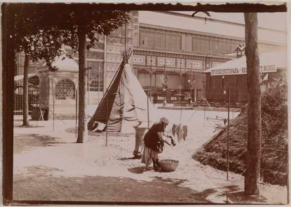 Russian restaurant and tent, Universal Exposition, Paris, 1900 (b w photo) 7281427 Russian restaurant and tent, Universal Exposition, Paris, 1900 (b w photo) by Unknown photographer, (20th century); Musee de la Ville de Paris, Musee Carnavalet, Paris, France. Copyright: xBridgemanxImagesx 7281427