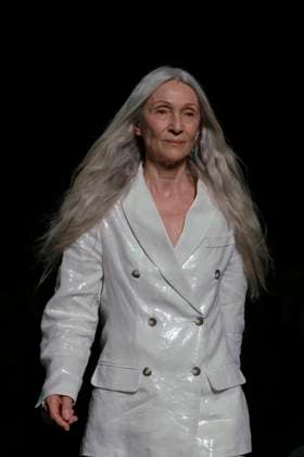 February 15, 2024, Madrid, Spain: A model walks the runway at the Pablo Erroz fashion show during the Mercedes Benz Fashion Week at IFEMA in Madrid. Madrid Spain - ZUMAs197 20240215_aaa_s197_279 Copyright: xGuillermoxGutierrezxCarrascalx