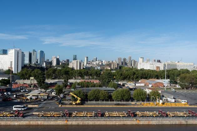 February 13, 2024, City Of Buenos Aires, City Of Buenos Aires, Argentina: Port of Buenos Aires from a boat City Of Buenos Aires Argentina - ZUMAf135 20240213_aap_f135_003 Copyright: xJulietaxFerrariox