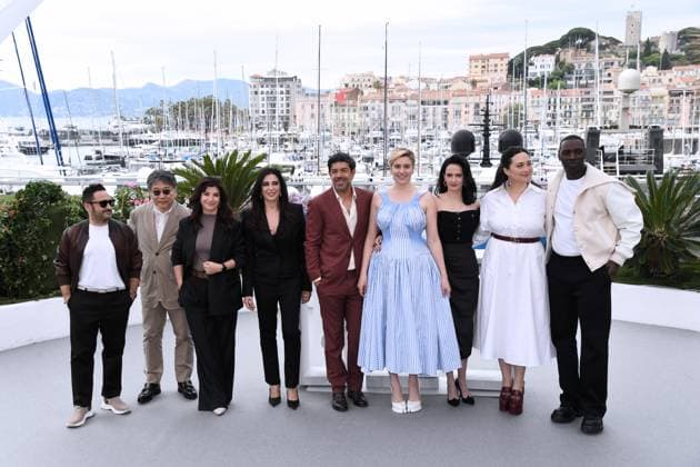 Cannes, 77th Cannes Film Festival 2024, Jury Photocall In the photo: Juan Antonio Bayona, Kore-Eda Hirokazu, Ebru Ceylan, Nadine Labaki, Pier Pierfrancesco Favino, Greta Gerwig, Eva Green, Lily Gladstone, Omar Sy Copyright: xAlbertoxTerenghix xipa-agency.nex xPoolxPhotoxEventsx03x IPA_Agency_IPA46047328
