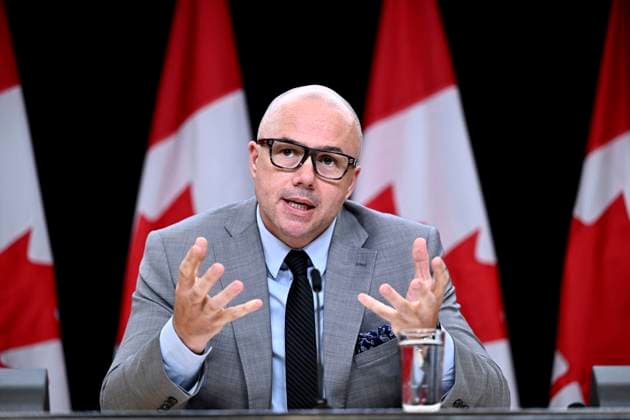 July 9, 2024, Ottawa, On, CAN: Alex Benay, Associate Deputy Minister at Public Services and Procurement Canada, speaks about the work to standardize and simplify HR and pay practices across the public service, during a news conference at the National Press Theatre in Ottawa, on Tuesday, July 9, 2024. Ottawa CAN - ZUMAc35_ 20240709_zaf_c35_083 Copyright: xJustinxTangx