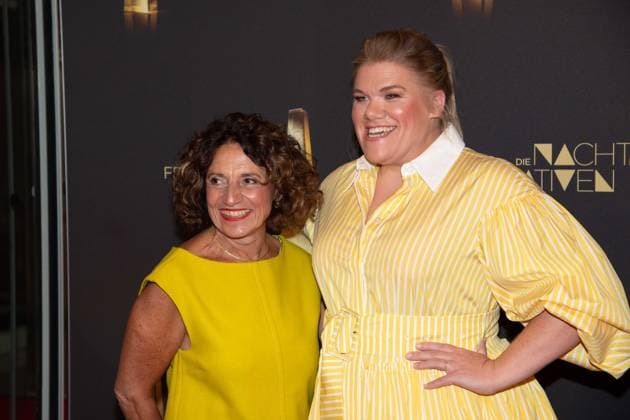 v l Adriana ALTARAS, actress, and Gisa FLAKE, actress, Red Carpet, Red Carpet Show, Arrival, German Television Award Ceremony, The Night of the Creatives The German Television Award 2024, German Television Award 2024 in Cologne, on 24 09 2024