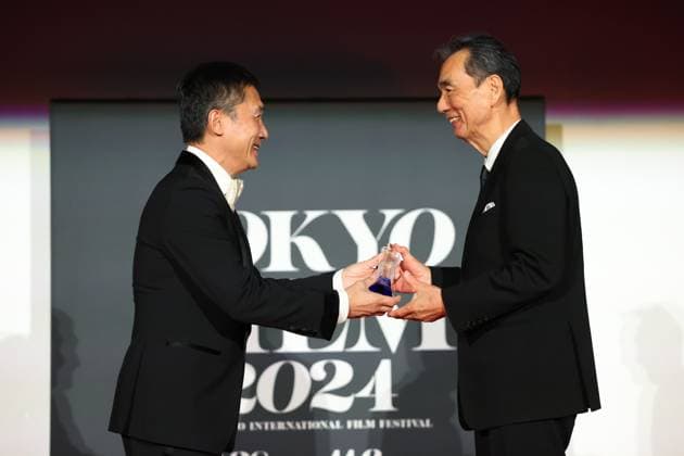 Tokyo International Film Festival, Preisverleihung Tony Leung, Kyozo Nagatsuka, November 06, 2024 - Kyozo Nagatsuka, speak after winning Award for Best Actor for the film Teki Cometh during the 37th Tokyo International Film Festival. award ceremony, in Tokyo, Japan on November 06, 2024. , aflo_272504800.jpg,