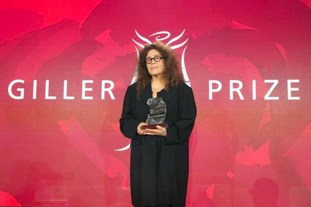November 18, 2024, Toronto, Ontario, Canada: ANNE MICHAELS, 66, accepts the Giller Prize of $100,000 for her book Held a multigenerational look at war and trauma spanning more than a century. The jury cited the novel as an impactful and hypnotic exploration of mortality, resilience and desires, at ceremony in Toronto, Monday. Award boycotted by several prominent Canadian authors over its sponsors’ ties to Israel. Based in Toronto, Michaels a poet and author. In her acceptance speech, said that her writing is a way of bearing witness against war, indifference, against amnesia of every sort. Toronto Canada - ZUMAc35_ 20241118_zaf_c35_168 Copyright: xChrisxYoungx