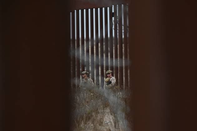 February 6, 2025, Tijuana, Baja California, Mexico: Members of the US Marine Corps patrolling along the US-Mexico border wall in San Diego, California, seen from Tijuana, Mexico in between the San Diego-Tijuana border fences of Colonia Libertad on Thursday, February 06, 2025. The Defense Department deployed 1,600 active-duty troops to the border during US President Donald Trumpâ€⠢s first week in office. Tijuana Mexico - ZUMAm180 20250206_zip_m180_004 Copyright: xCarlosxA.xMorenox