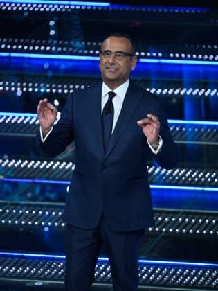 : Sanremo, 75th Italian Song Festival 2025 - Fourth Evening. In the photo Carlo Conti - ZUMAp169 20250214_zea_p169_1093 Copyright: xMaurizioxD Avanzox