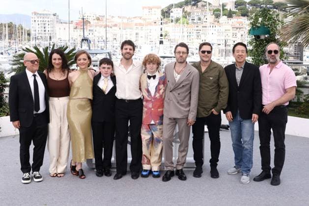 Cannes The Plague Photocall JD Derek Dauchy, Lizzie Shapiro, Lucy Mckendrick, Kenny Rasmussen, Charlie Polinger, Kayo Martin, Joel Edgerton, Ben Ross, Roy Lee, Steven Schneider posing at the The Plague photocall in Cannes, France on May 16, 2025, as part of the 78th Cannes Film Festival. Photo by ABACAPRESS.COM Cannes France Copyright: xDominexJerome ABACAx