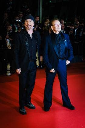 Red Carpet for Bono: Stories of Surrender , Palais des Festivals, Cannes, France The Edge and Bono (aka David Howell Evans and Paul David Hewson) on the Red Carpet for Bono: Stories of Surrender during the 78th Festival de Cannes (Cannes International Film Festival) at Palais des Festivals, Cannes, , France on 16 May 2025. Picture, Credit:Julie Edwards Avalon France, French Riviera, Cannes, Palais des Festivals Copyright: xJuliexEdwardsx xAvalonx 1000024995