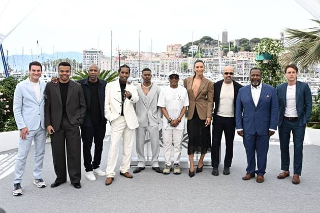 RECORD DATE NOT STATED Cannes - Highest 2 Lowest Photocall Jason Michael Berman, Elijah Wright, Denzel Washington, A$AP Rocky, Aubrey Joseph, Spike Lee, Ilfenesh Hadera, Jeffrey Wright, Wendell Pierce and Alan Fox pose during the Highest 2 Lowest photocall at the 78th annual Cannes Film Festival at Palais des Festivals on May 19, 2025 in Cannes, France. Photo by David Niviere ABACAPRESS.COM Cannes France Copyright: xNivierexDavid ABACAPRESS.COMx