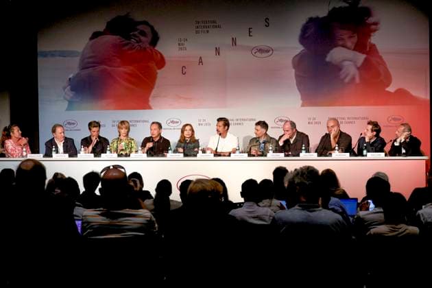 78eme Festival International du Film de Cannes Press conference for the film La Femme La Plus Riche Du Monde The Richest Woman In The World 78th Cannes International Film Festival Press conference for the film La Femme La Plus Riche Du Monde The Richest Woman In The World 444657 2025 05 19 Cannes France Klifa, Thierry Huppert, Isabelle Lafitte, Laurent Personnaz, Raphael Fois, Marina Demy, Mathieu Rubin, Mathias Marcon André Odicino, Guillemette Anger, Cedric Fieschi Jacques Beaupain, Alex Copyright: xIvankaxVoisinx xStarfacex STAR_444657_002