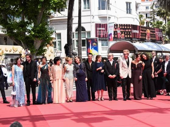 Cannes, 78th Cannes Film Festival 2025 - day 9 - red carpet of the film Romeria Cannes, 78th Cannes Film Festival 2025 - day 9 - red carpet of the film Romeria - In the photo: Olimpia Pont-Cháfer, Alberto Gracia, Sara Casasnovas, Marina Troncoso, Llúcia Garcia, Carla Simón, Mitch Martín, María Zamora, José Ángel Egido, Tristán Ulloa, Miryam Gallego and Àngels Masclans Cannes Italy Copyright: xIPA ABACAx